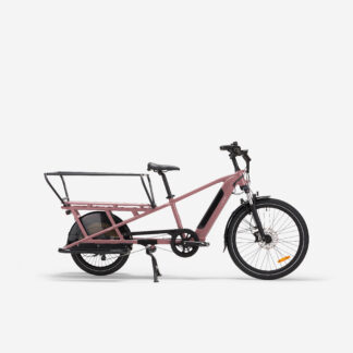 E-three 500 Longtail Electric Cargo Bike - Taupe Pink