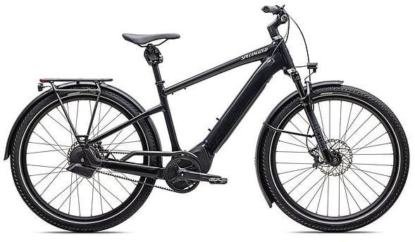 Specialized 2025 Turbo Vado 5.0 IGH Electric Hybrid Bike S Gloss Castblack / Satin Silver Reflective - Cycles UK