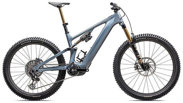 Specialized 2026 S-Works Turbo Levo 4 Full Suspension Electric Mountain Bike S6 GLOSS GLACIAL METALLIC / RED PEARL / BLACK PEARL - Cycles UK