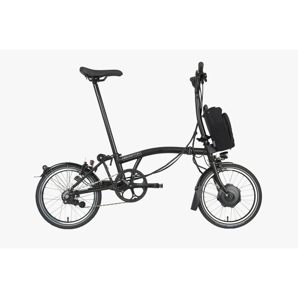 Brompton Electric C-Line Explore Mid Bar Folding Bike 2023 Black